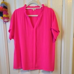 NWOT Women's HOT Pink Blouse